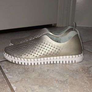 Ilse Jacobsen Metallic Gold Tulip Slip On. Nordstrom sells these for $74.99